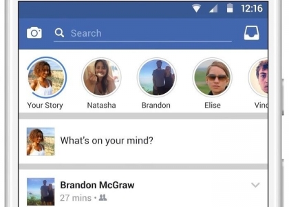 Facebook lanseaza Stories, un feed de continut multimedia disponibil doar 24 de ore