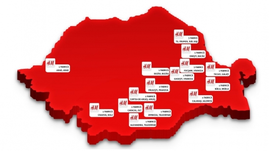 Harta fabricilor H&M din Romania. Ce afaceri au romanii care lucreaza cu suedezii
