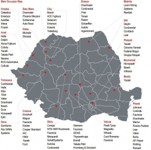 Harta industriei auto din Romania, un domeniu cu afaceri de 20 de miliarde de euro pe an