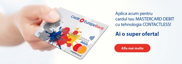 MASTERCARD DEBIT cu tehnologia CONTACTLESS